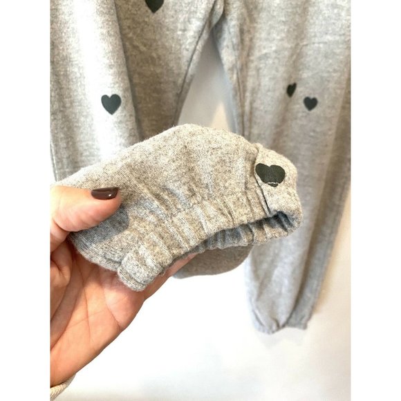 New Chaser Tiny Heart Joggers in Heather Grey - Picture 6 of 12